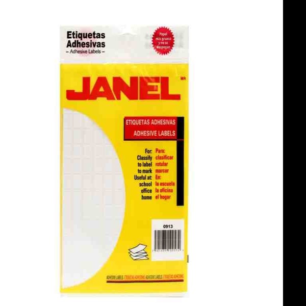 ETIQUETA ADH. BCA. JANEL 9X13 1 PAQ.C20H. E.20